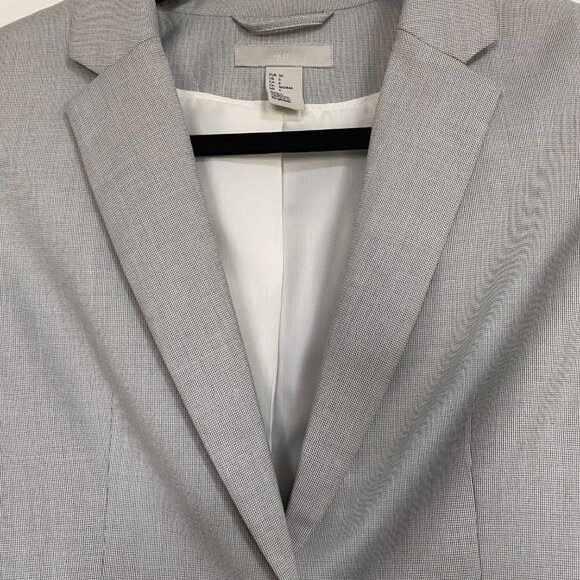 H&M Grey Blazer with Front Button Size 6 - Picture 2 of 9